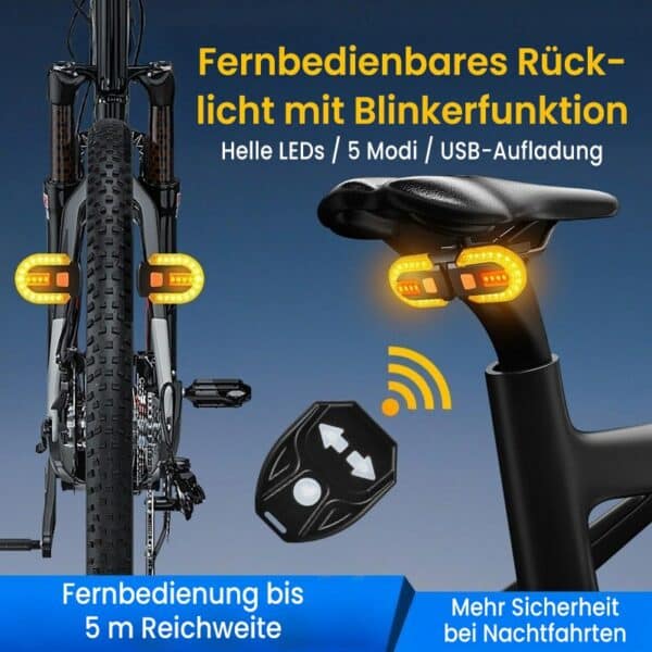 Fahrradblinker per USB aufladbar