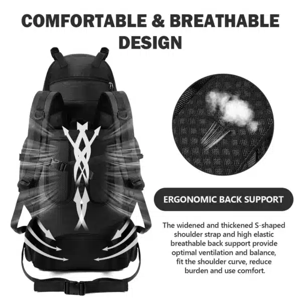 90L Trekking-Rucksack wasserdicht Outdoor - Image 10