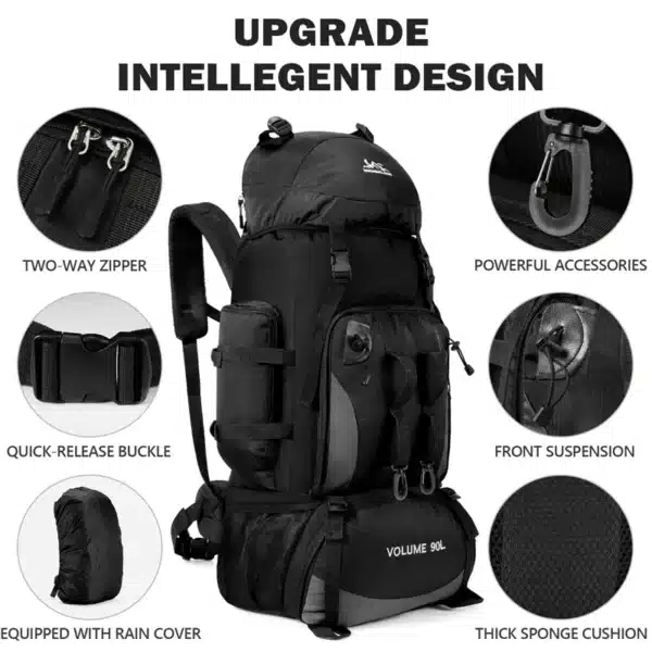 90L Trekking-Rucksack wasserdicht Outdoor - Image 9